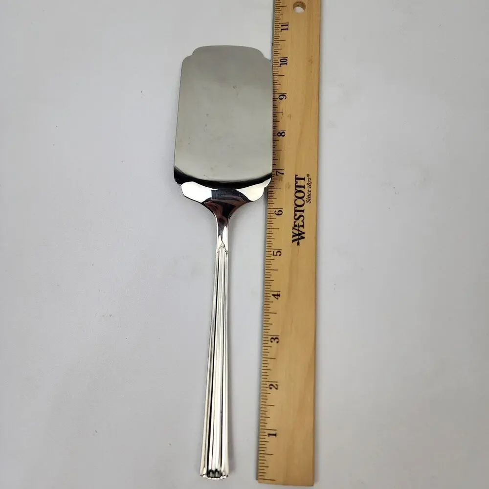 Lenox Stainless Flatware 18/10 Kennedy Serving Set 7pc Grooved Handle Glossy